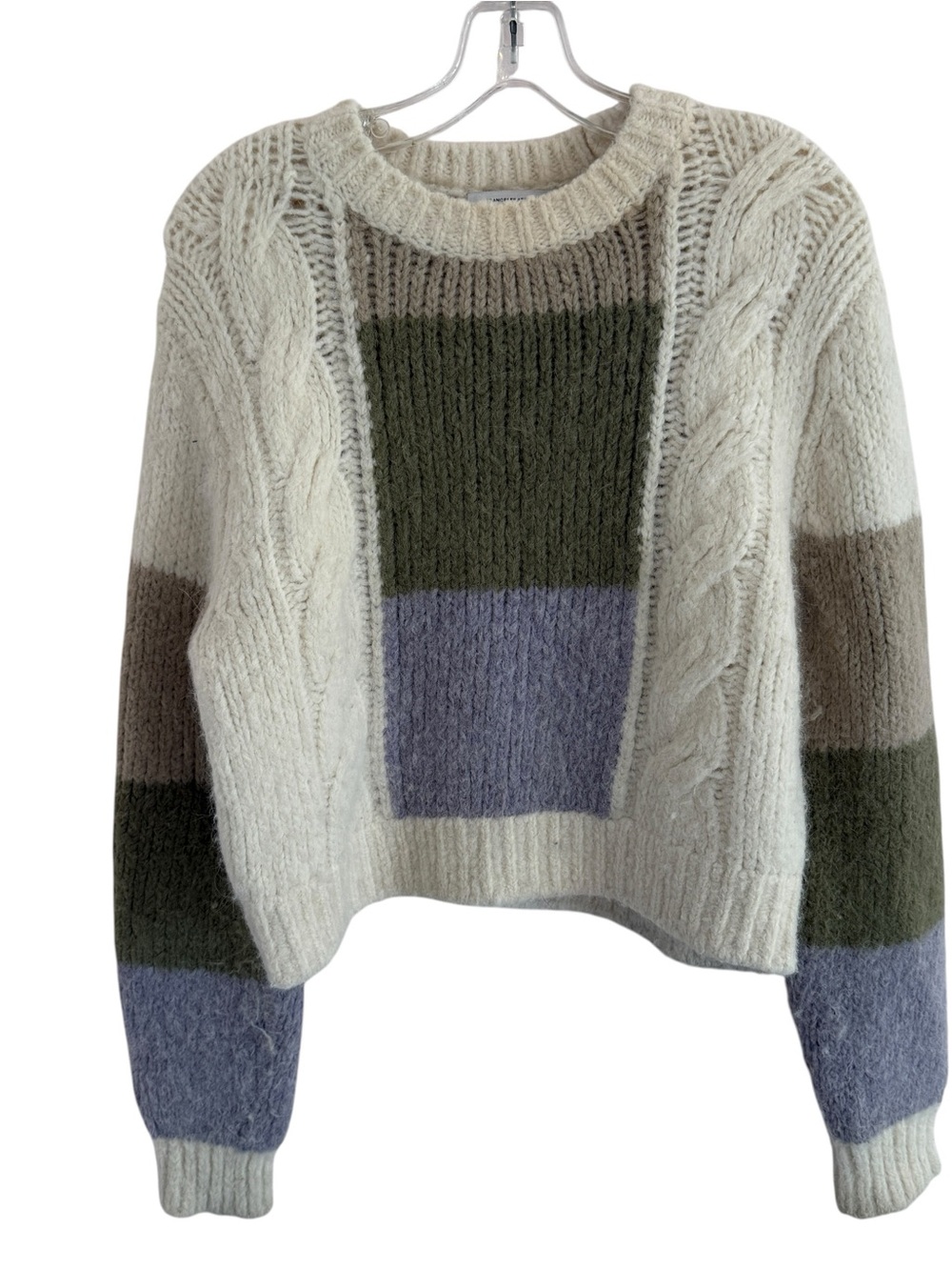 & Other Storied Cable-Knit Colorblock Sweater small
